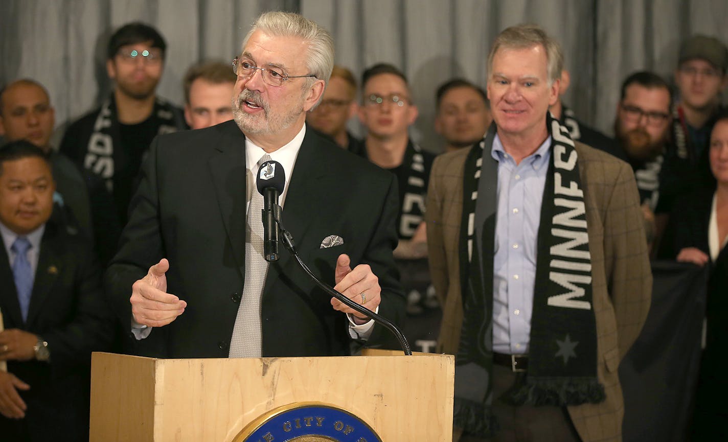 Minnesota United owner Bill McGuire and St. Paul Mayor Chris Coleman made it official at a 1 p.m. news conference in St. Paul. The team hopes to begin league play in 2017.