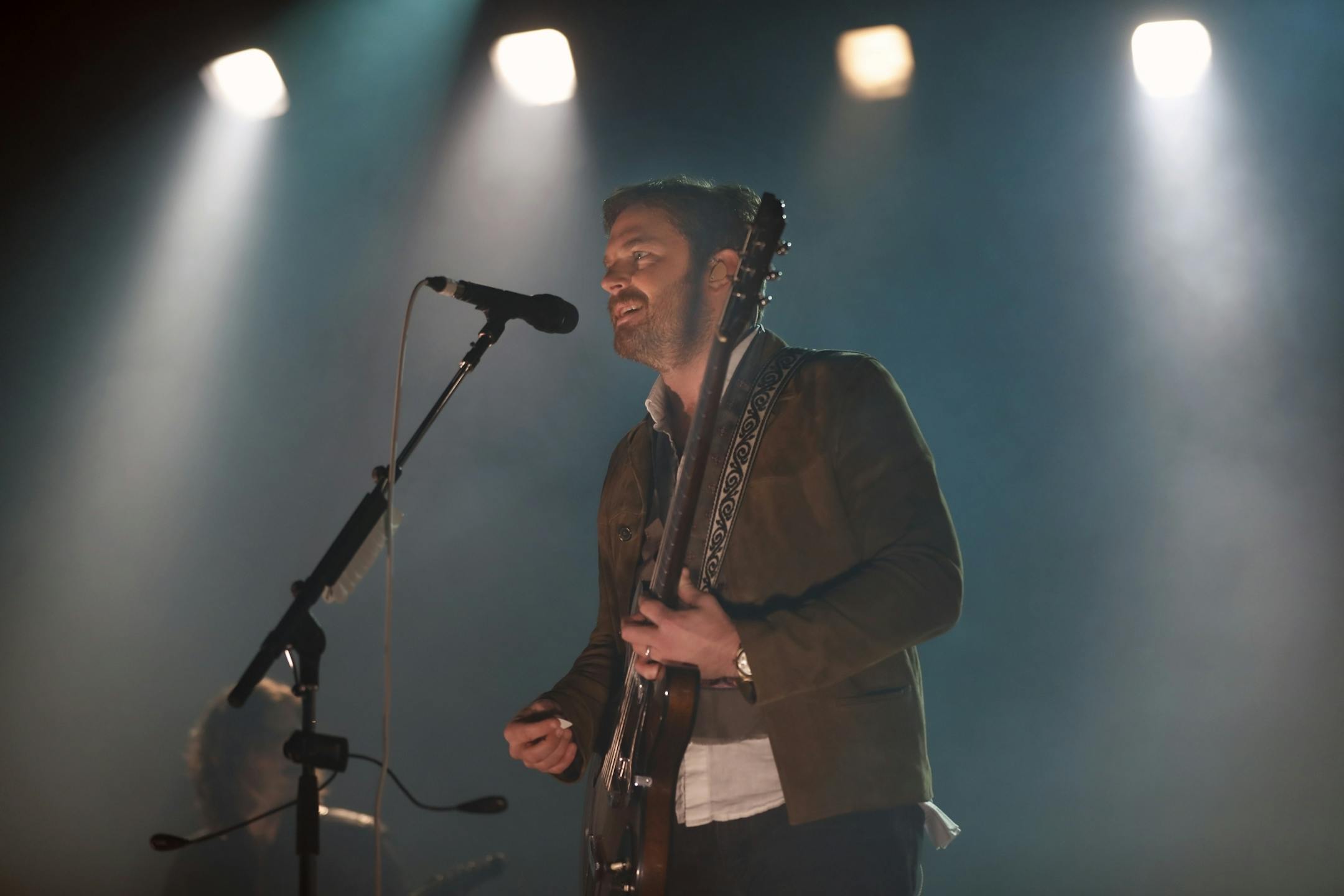Caleb Followill is the lead singer of The Kings of Leon. They took over the Xcel Energy Center as the main attraction for the night.