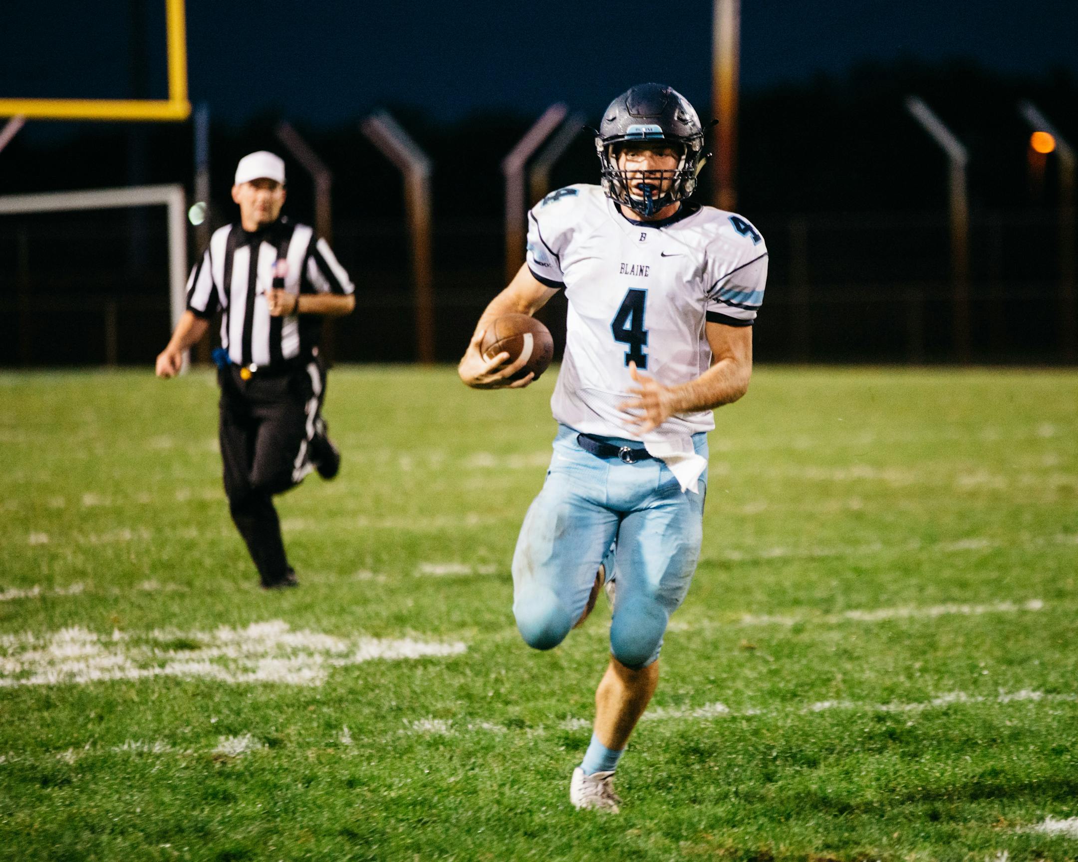 Blaine quarterback K.J. Downey is ready to play again vs. visiting Prior Lake on Friday night after recovering from a shoulder injury. (Trevor Rodriguez, Sports Engine)