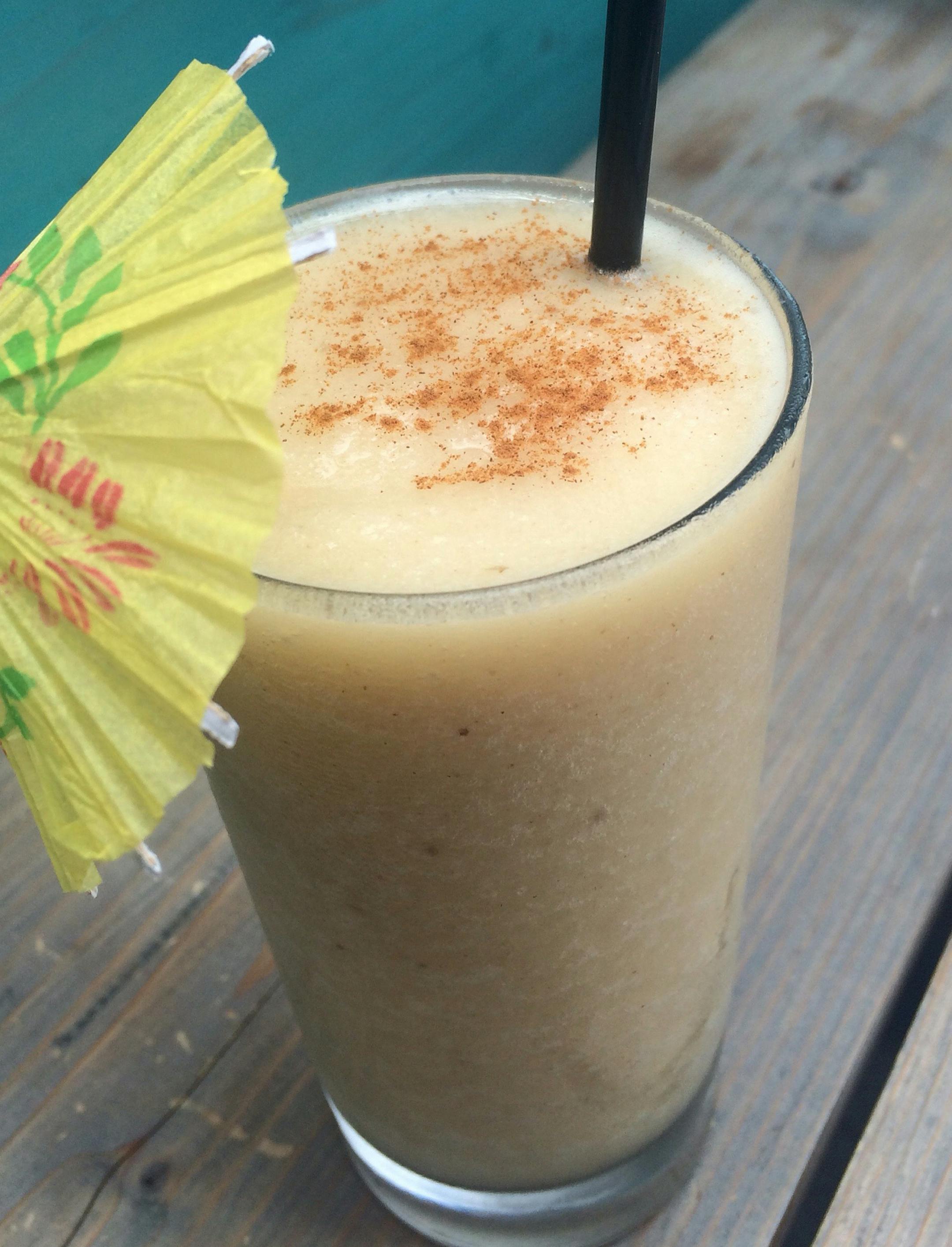 Frozen horchata at Hola Arepa