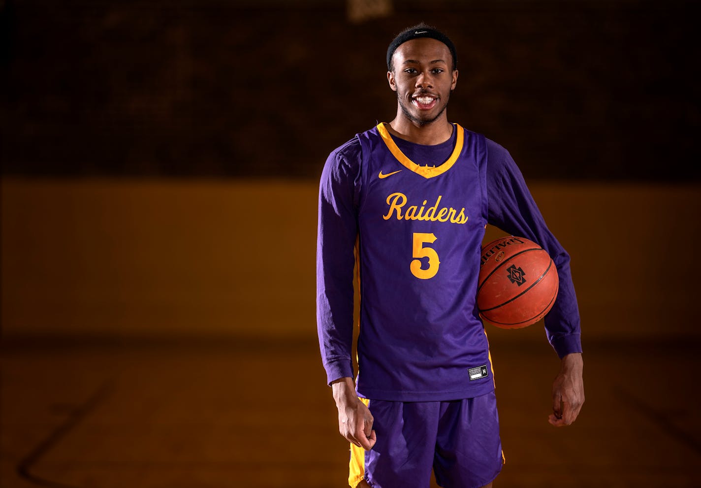 Portraits of Metro Players fo the Year Tre Holloman, Cretin-Derham Hall in St. Paul, Minn., on Sunday, March 13, 2022.