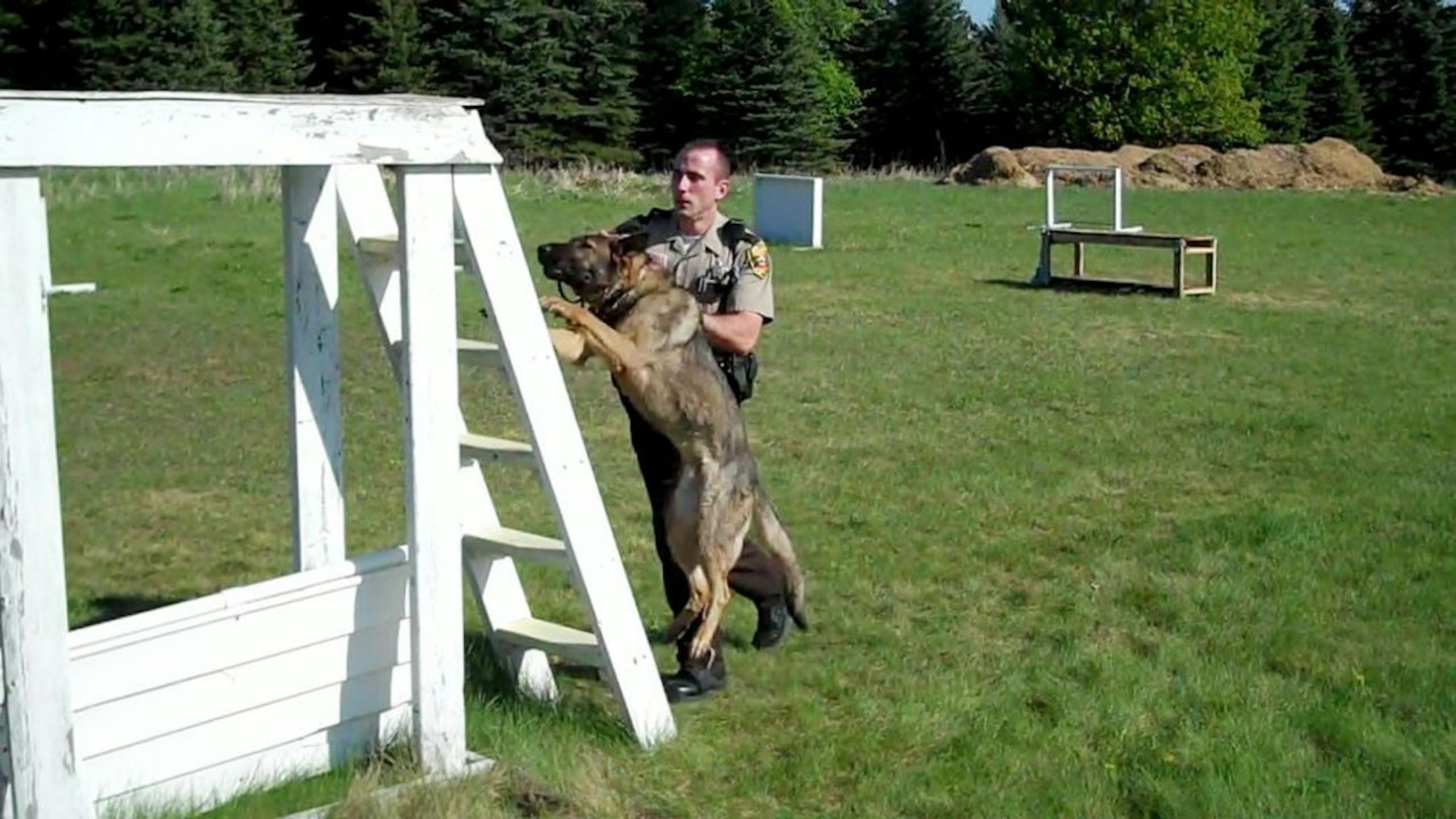 Deputy Joel Legut and his K9 partner Zeke