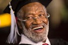 Former Gophers great and Pro Football Hall of Famer Bobby Bell spoke to the media before graduating college on Thursday, May 14, 2015, at Mariucci Are