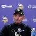 Minnesota Vikings head coach Mike Zimmer addresses the media after Sunday’s loss in Detroit.