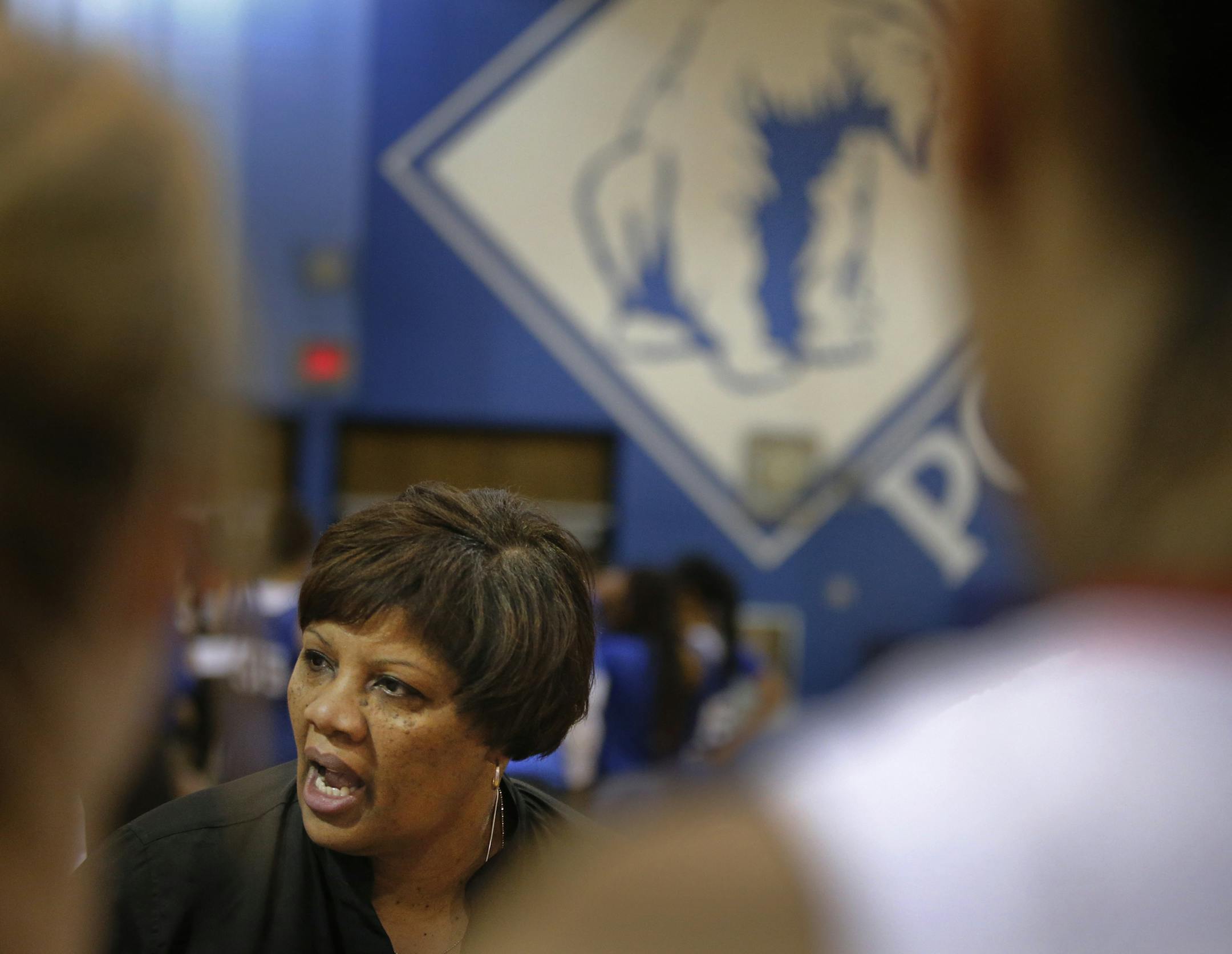 Hall of Fame coach Faith Johnson Patterson returned to Minneapolis North as a visiting coach on Monday night, and was well received before her Eden Prairie team played the Lady Polars, who won five state titles under Patterson.