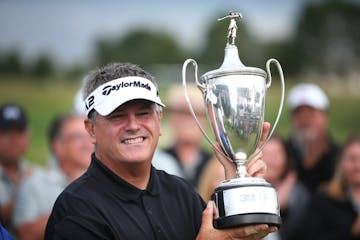 Paul Goydos won the 3M Championship in a one-hole play off against Gene Sauers at Tournament Players Club Twin Cities on Aug. 6, 2017 in Blaine.