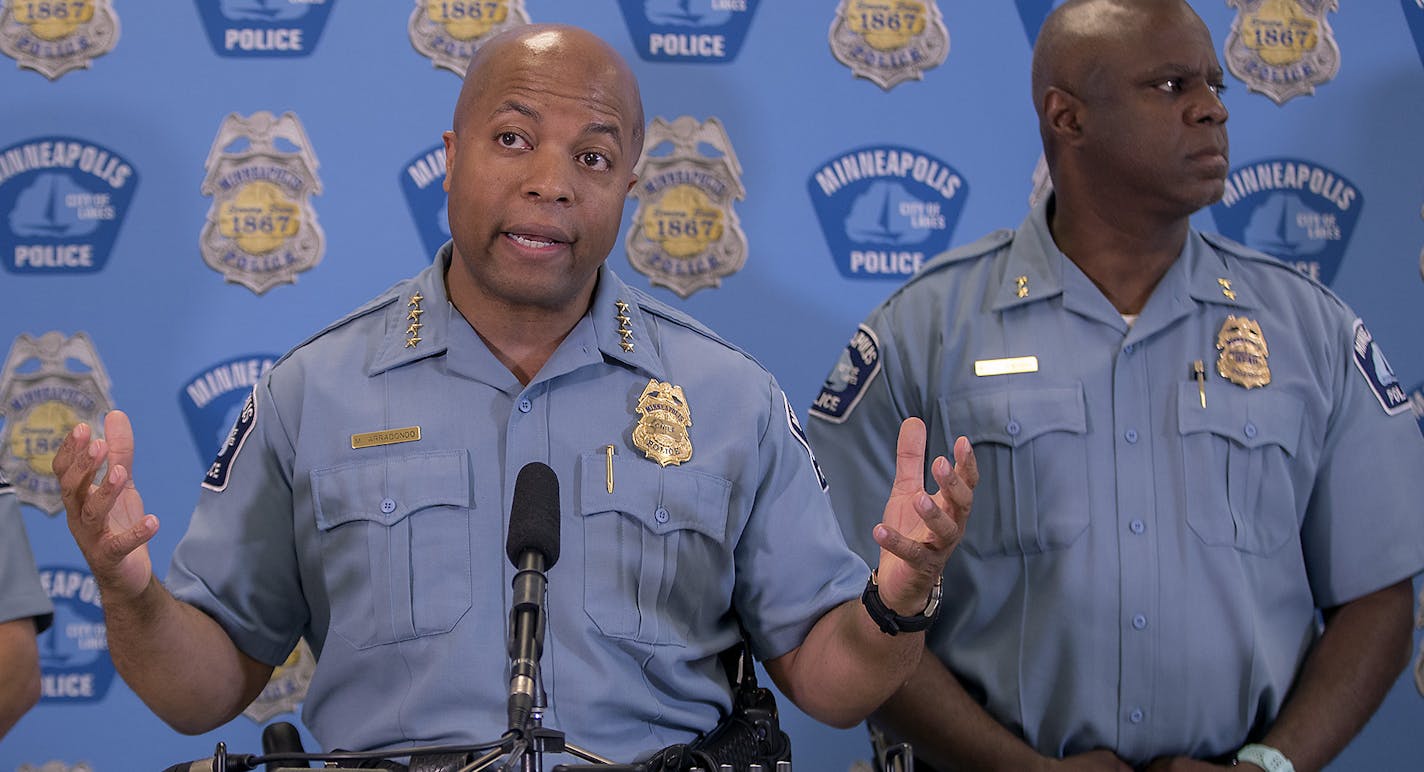 Minneapolis Police Chief Medaria Arradondo said Thursday he discontinued stings targeting low-level marijuana sales at the request of Mayor Jacob Frey.