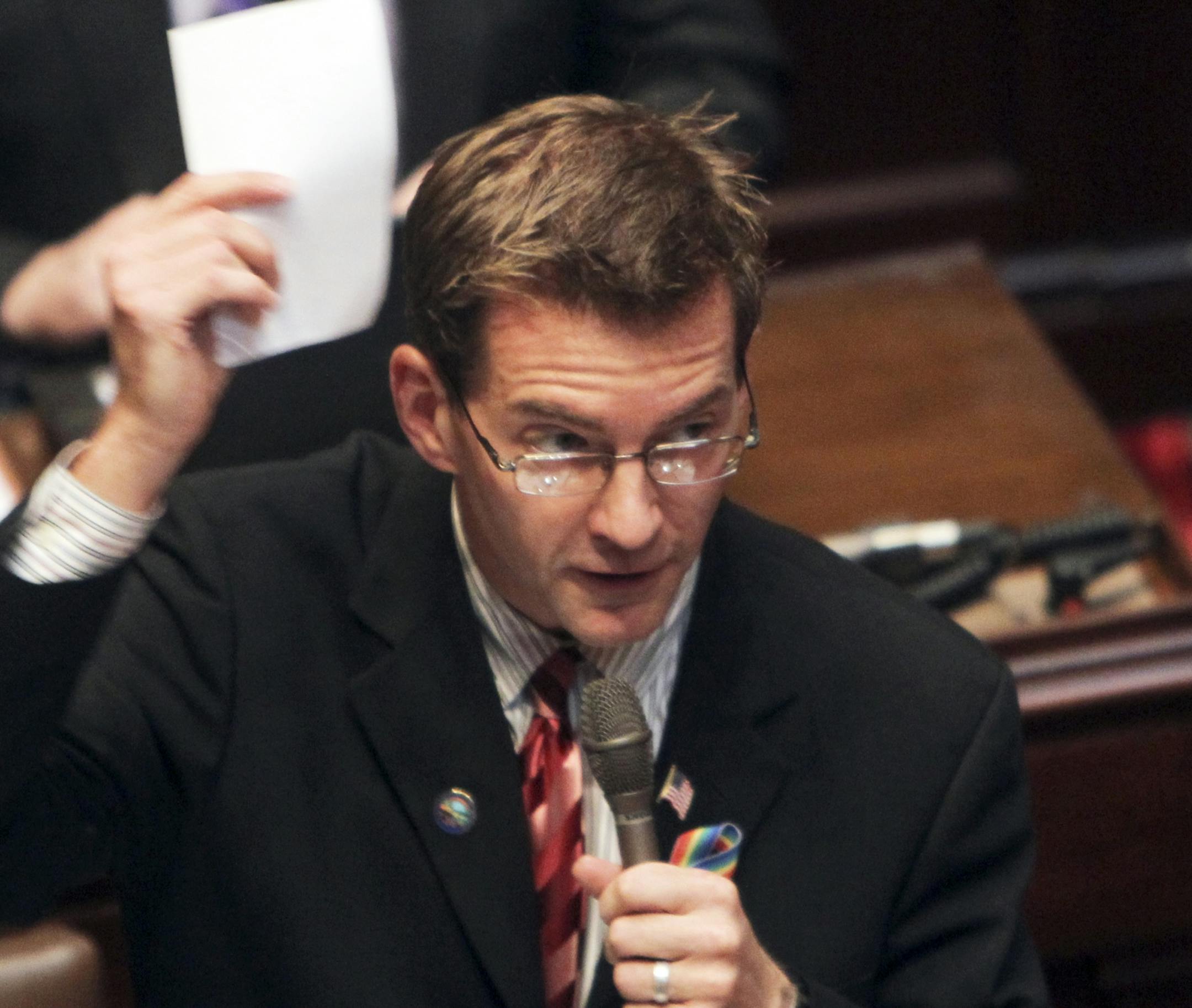 DFL Sen. Scott Dibble has a same sex partner and spoke passionately against the amendment.