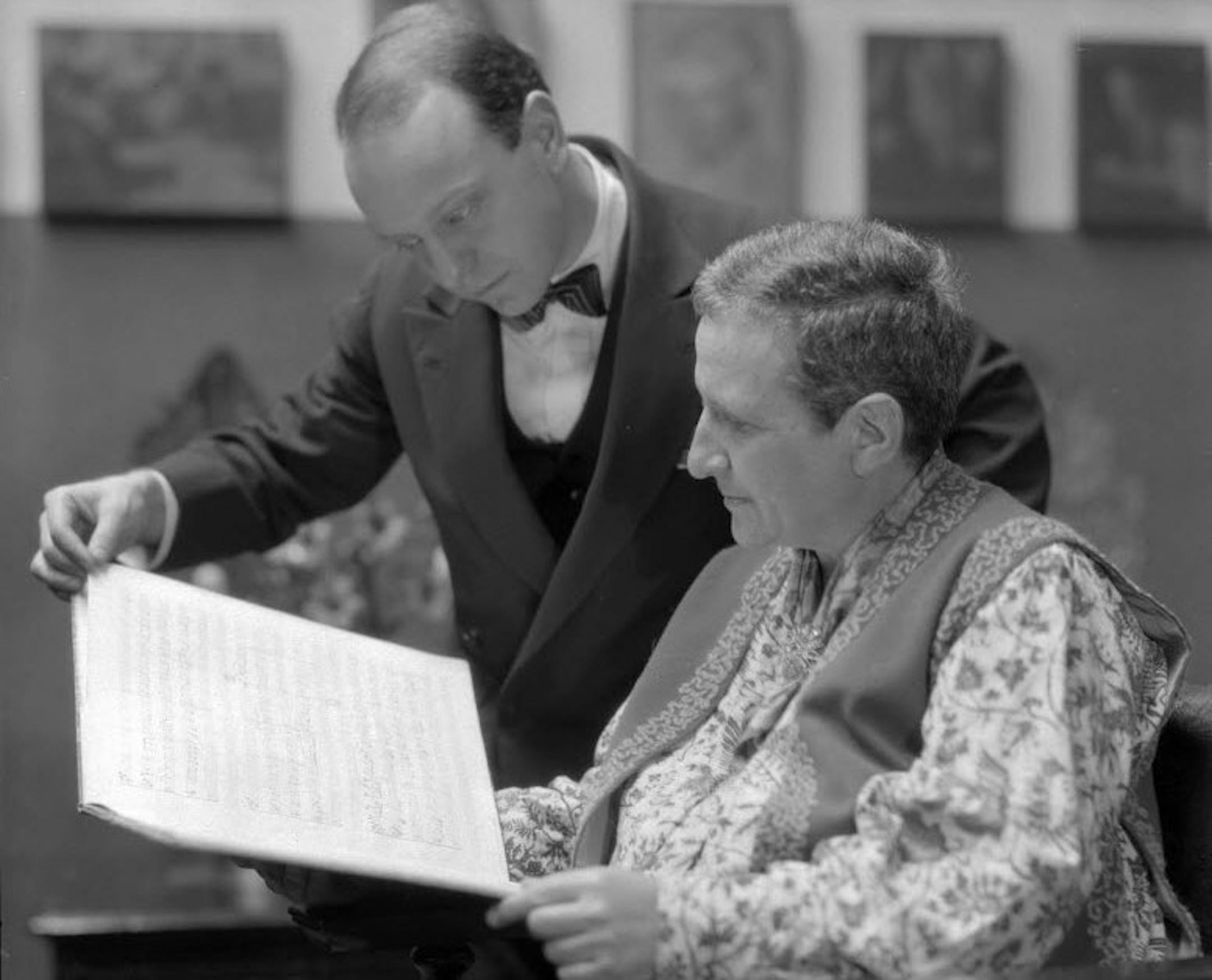 Opera collaborators Virgil Thomson and Gertrude Stein.
