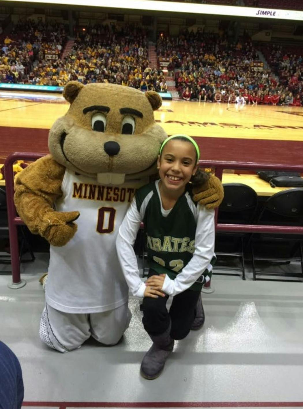Kennedy Klick in her younger years, with a friend she’ll get to know much better now that she’s committed to the Gophers