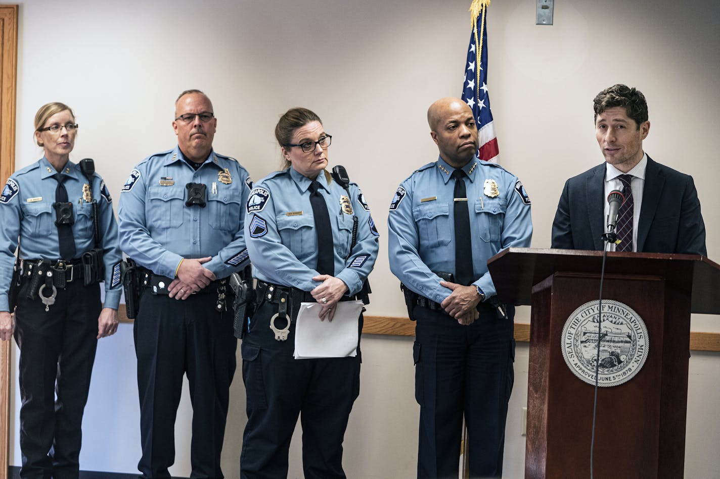 .] Concerned about police officer exhaustion and burnout, Minneapolis Mayor Jacob Frey, police ChiefMedariaArradondoand other leaders have formed a task force charged with overhauling the department's off-duty employment program. RICHARD TSONG-TAATARII ¥ ricard.tsong-taatarii@startribune.com