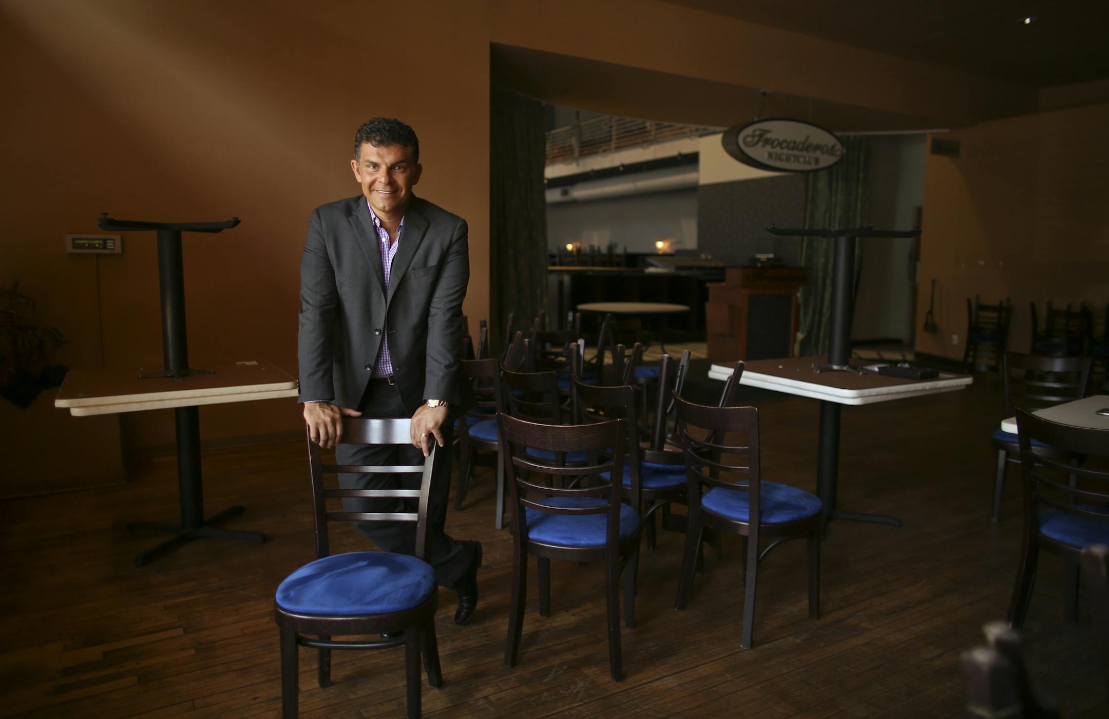 Long a neighborhood nuisance until it closed in 2009, the former Trocaderos night club in Minneapolis' North Loop is under contract to be sold to Kam Talebi, scion of the Crave restaurant empire. Talebi and his partners plant to turn the 23,000-square-foot space into event space for private and corporate parties. Kam Talebi inside the former Trocaderos Wednesday afternoon, June 26, 2013. ] JEFF WHEELER &#x2022; jeff.wheeler@startribune.com
