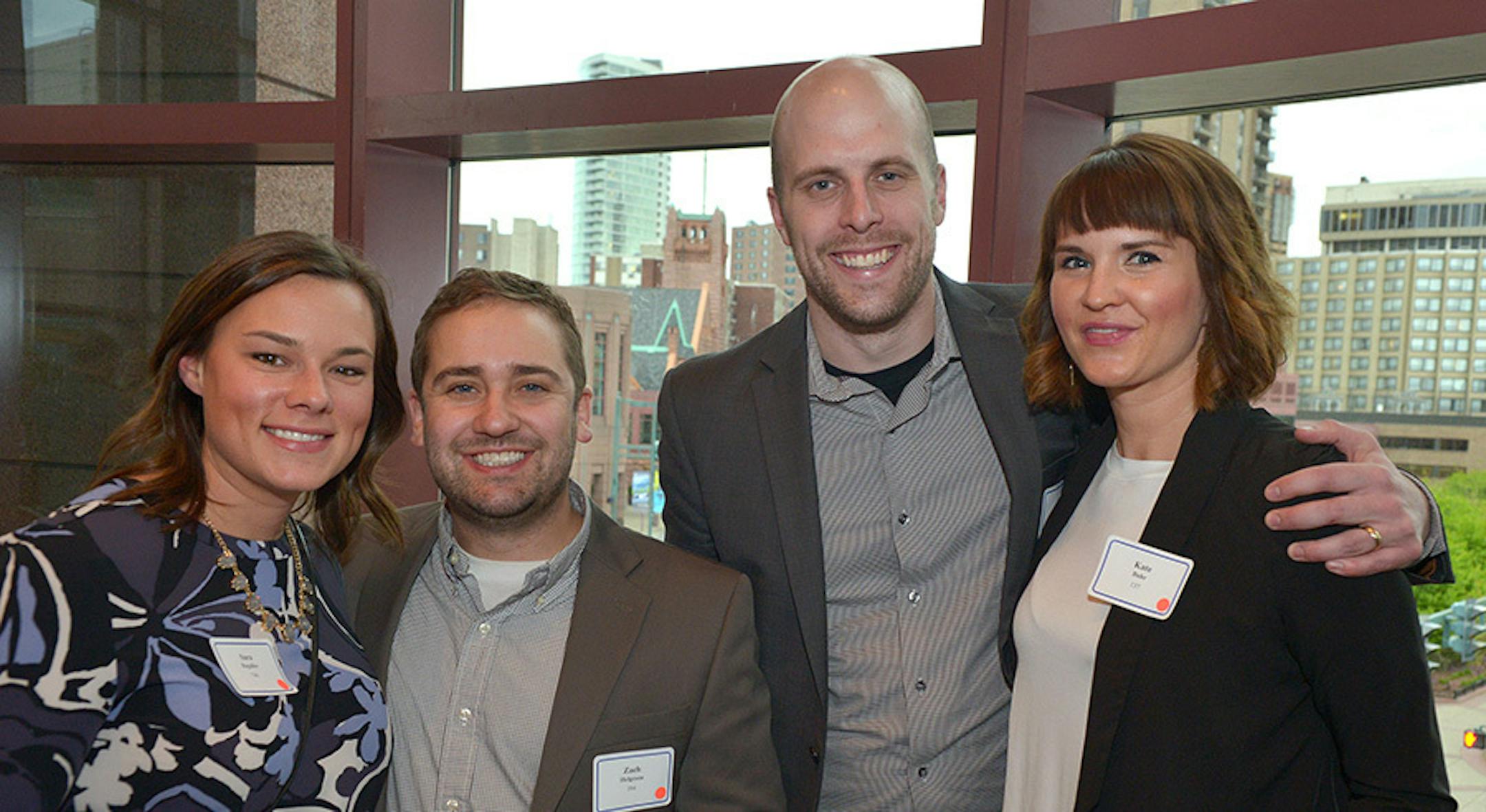 From left, Sara Ragaller, Zach Helgeson and Dan and Kate Buhr.