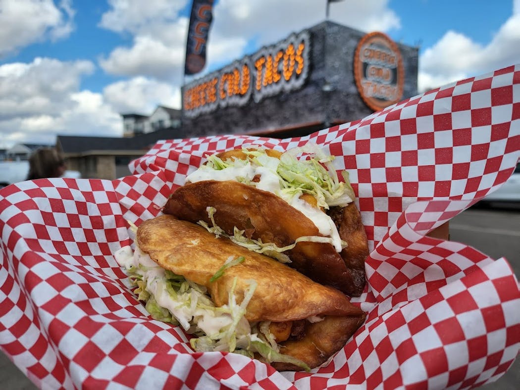 Fried Pickle Cheese Curd Taco from Cheese Curd Tacos