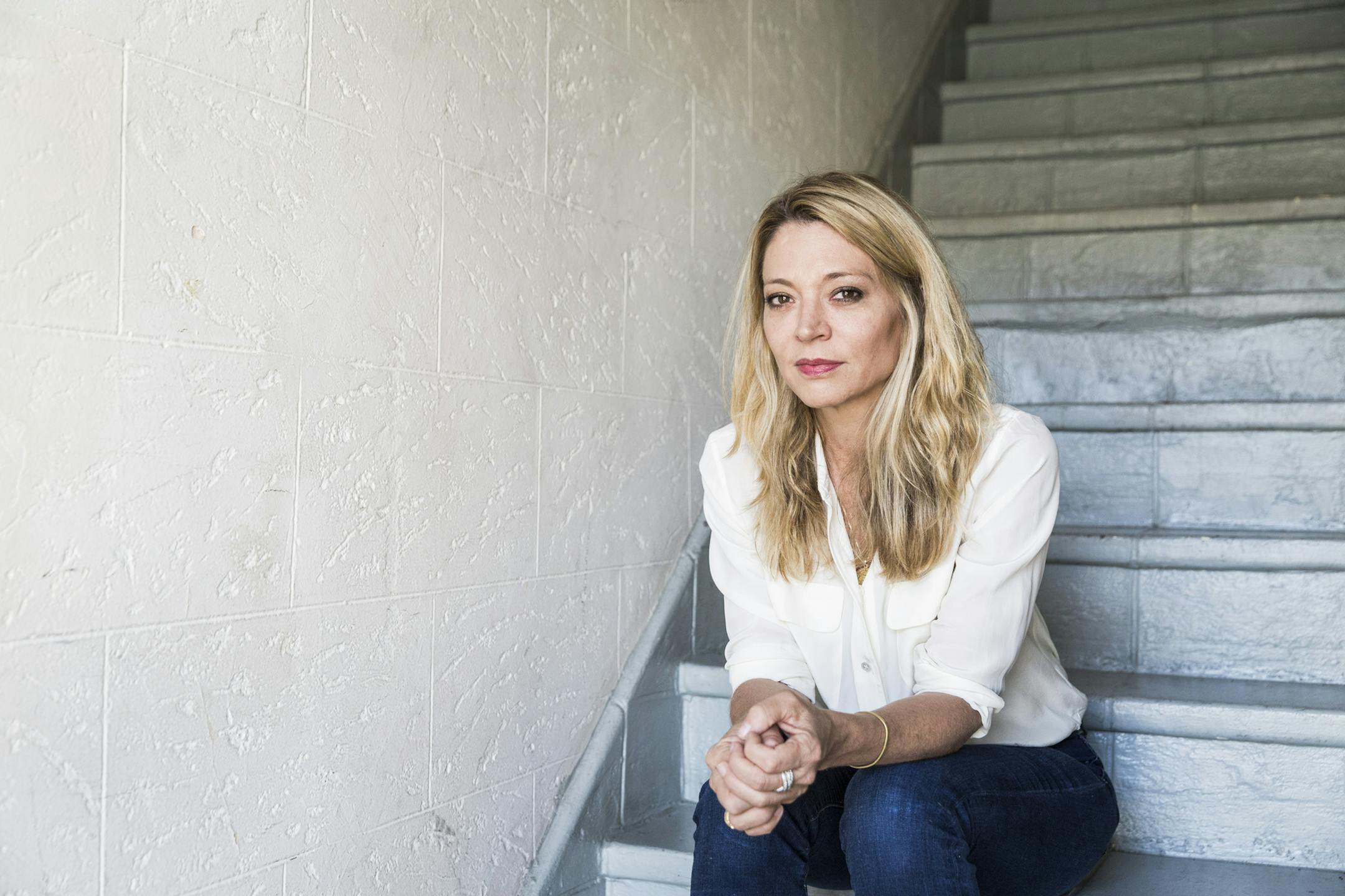 Actress Katherine Kendall at home in Los Angeles, Oct. 9, 2017. Kendall and other actresses have come out to accuse the producer Harvey Weinstein of casting-couch abuses. “He literally chased me,” Kendall said of Weinstein after she refused to give him a massage. “He wouldn’t let me pass him to get to the door.” (Emily Berl/The New York Times)