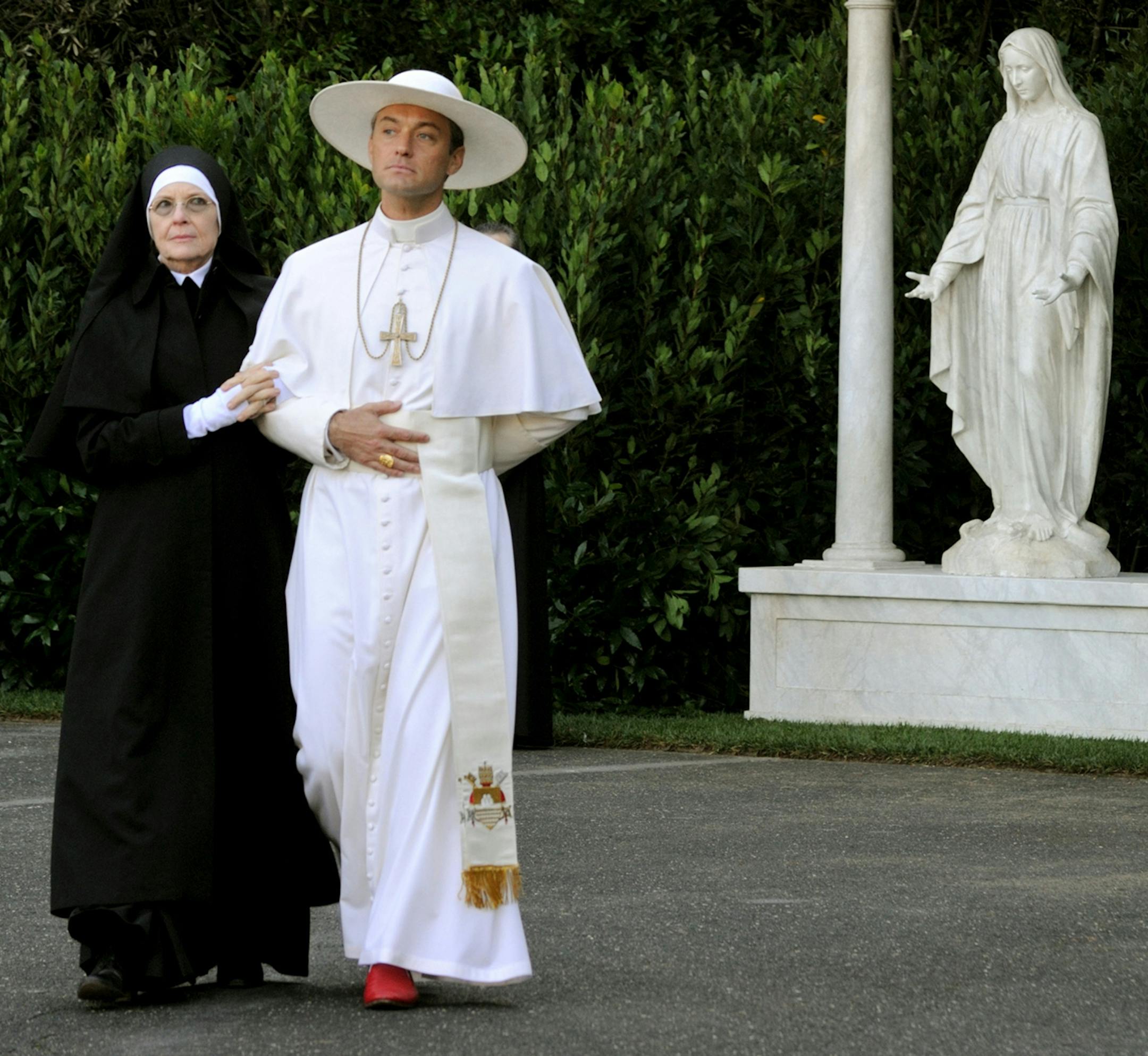 Diane Keaton and Jude Law in "The Young Pope."
photo: Gianni Fiorito/HBO