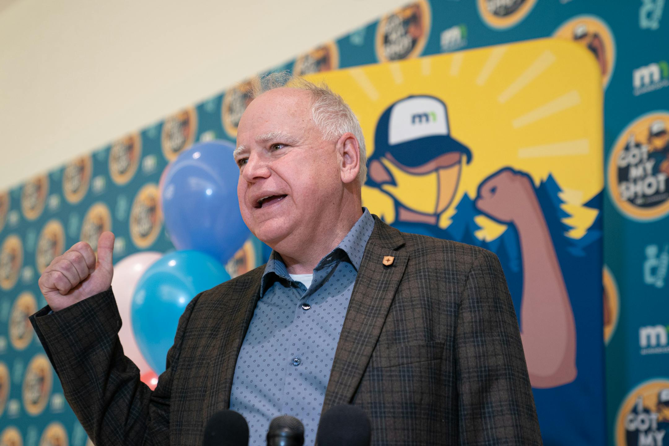Governor Tim Walz and Health Commissioner Jan Malcom spoke outside the COVID vaccination site at the Mall of America, Wednesday, Nov. 3, 2021, Bloomington, Minn. ] GLEN STUBBE • glen.stubbe@startribune.com