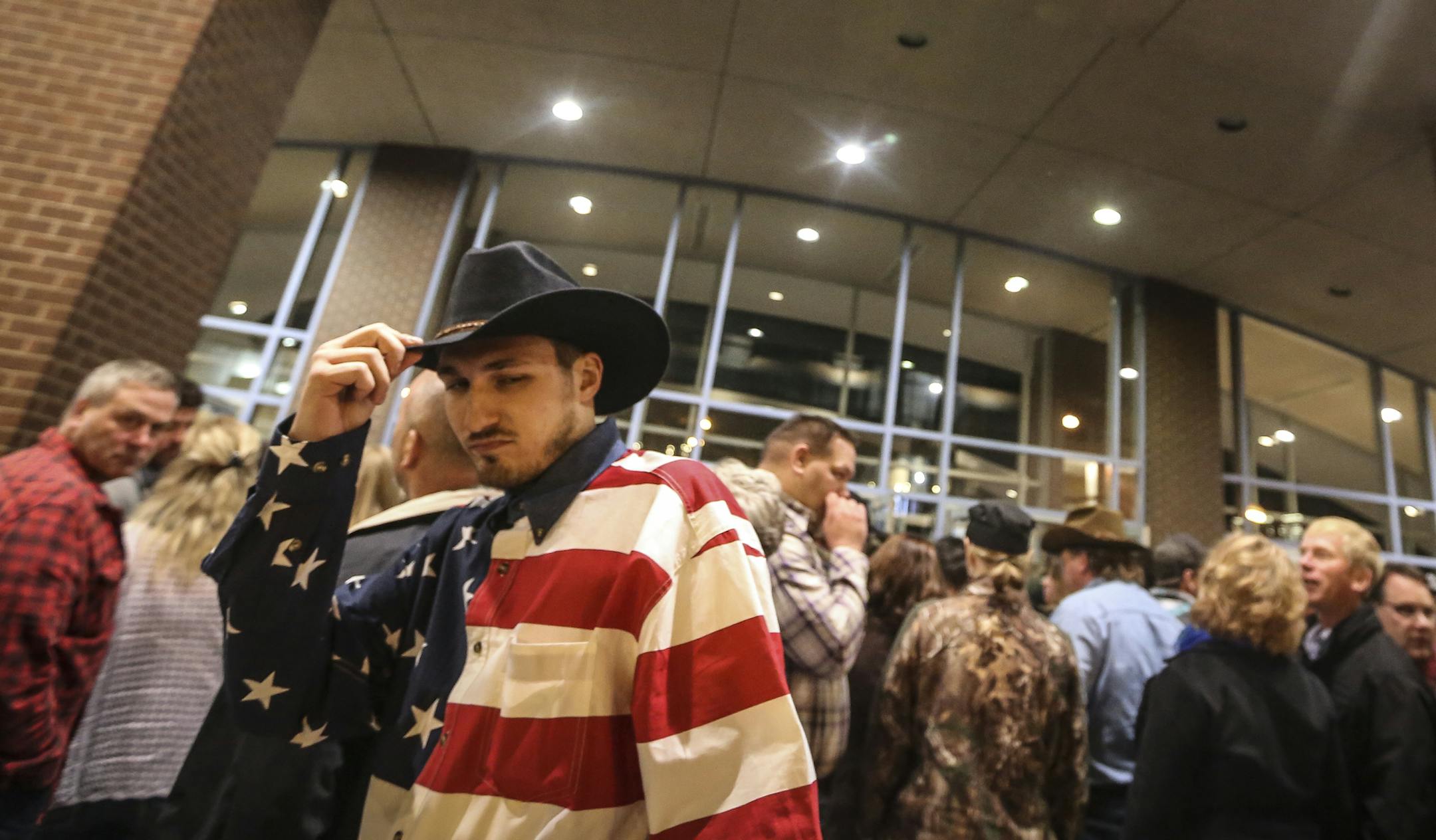 Brad Hall of Richmond ware a shirt and hat inspired from a Garth Brooks album cover before Garth Brooks performed at the Target Center on Thursday, November 6, 2014. ] RENEE JONES SCHNEIDER ‚Ä¢ reneejones@startribune.com