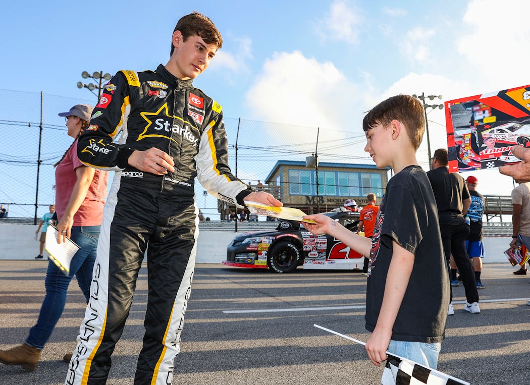William Sawalich met a young fan earlier this summer on the racing circuit.