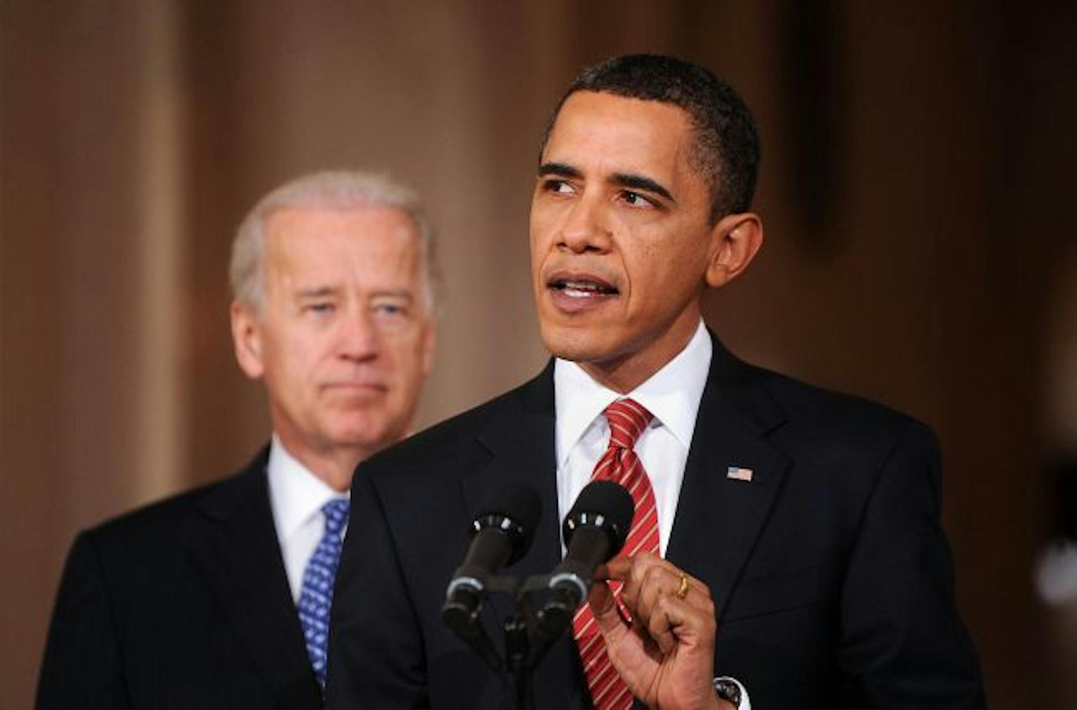 President Barack Obama makes a statement in the East Room following the final vote in the House on health care reform in Washington D.C., Sunday, March 21, 2010.