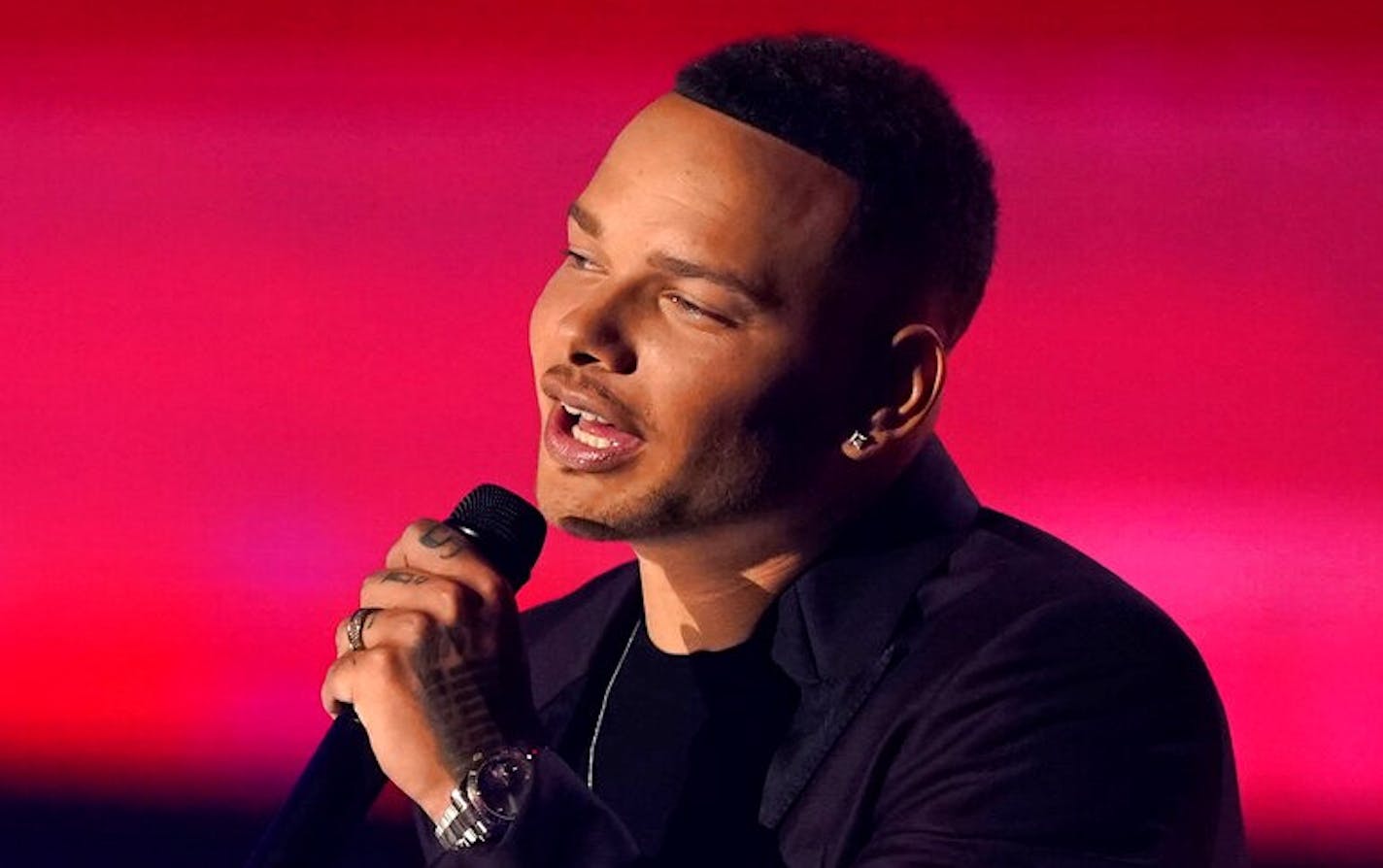 Host Kane Brown speaks at the CMT Music Awards at the Bridgestone Arena on Wednesday, June 9, 2021, in Nashville, Tenn. (AP Photo/Mark Humphrey)