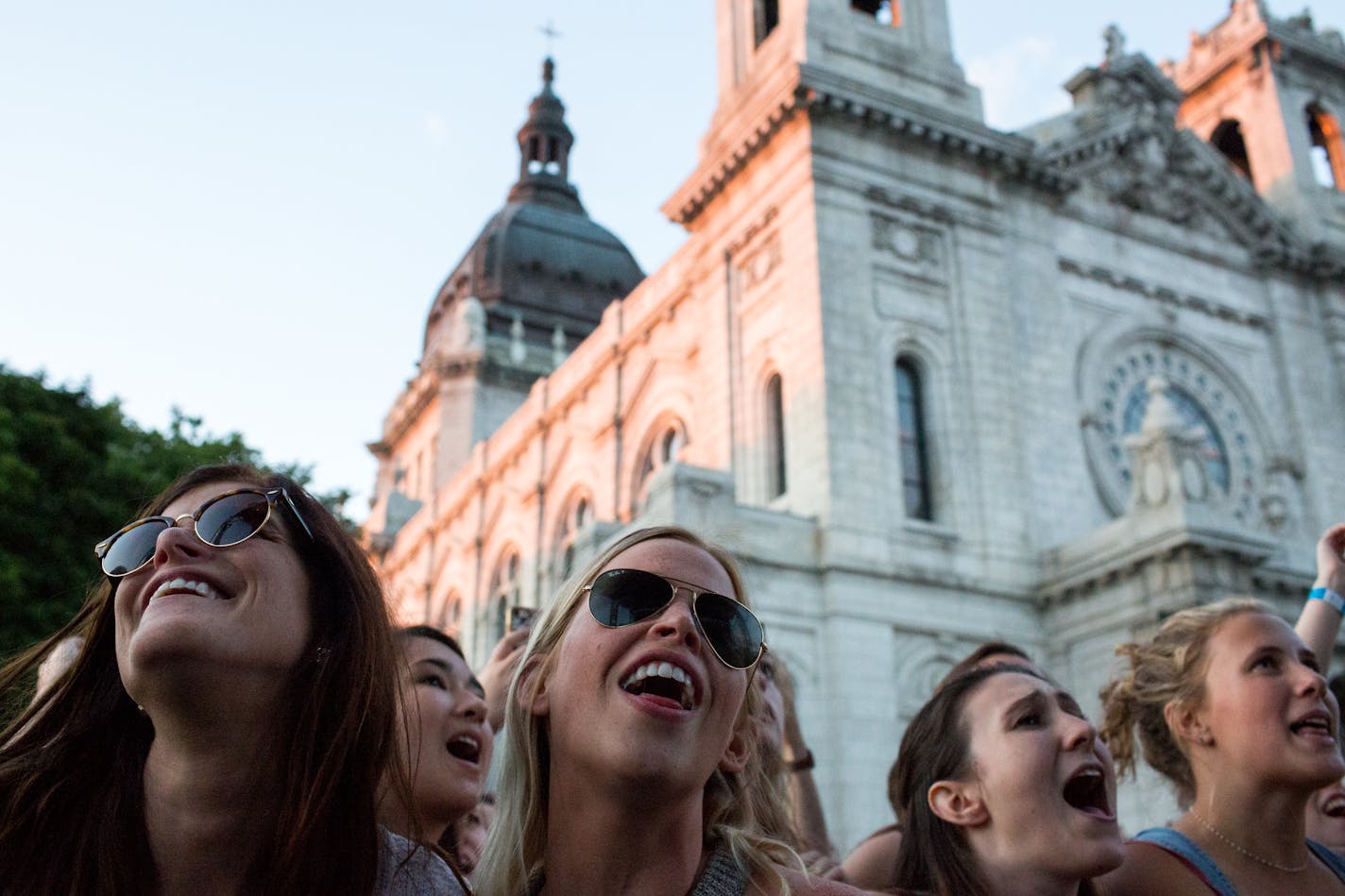 Fans took in the Shins at the Basilica Block Party in 2017 outside the Basilica of St. Mary in Minneapolis.