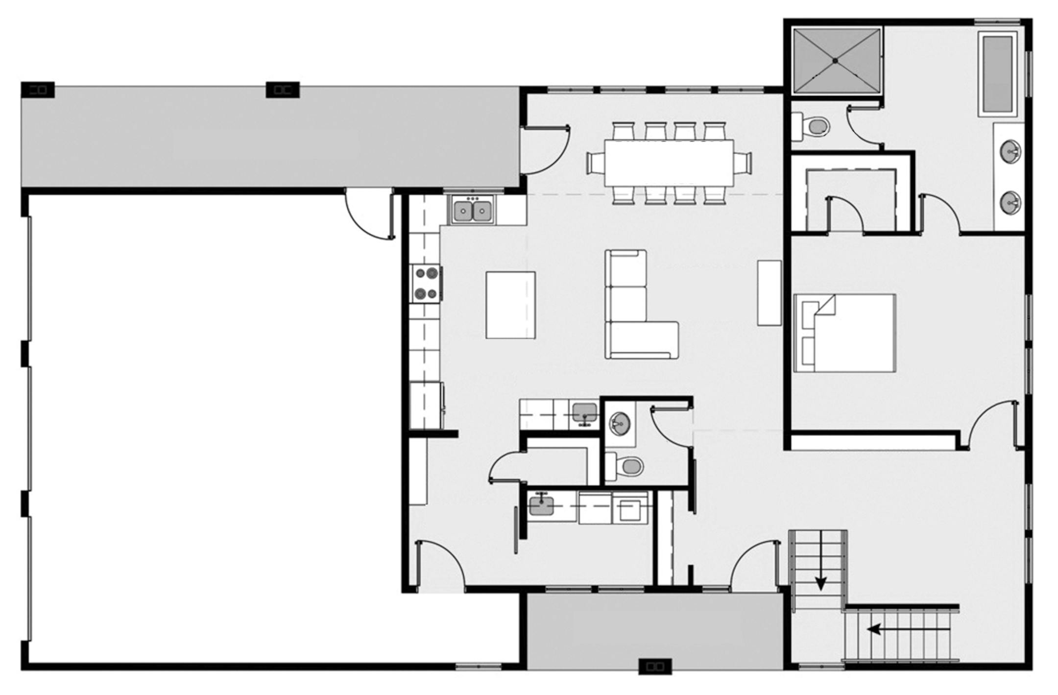 Home plan: Clean lines create curb appeal for this modern farmhouse.