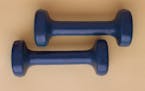 Dumbbells cost roughly a dollar a pound and can be kept neatly out of the way with a dumbbell rack.