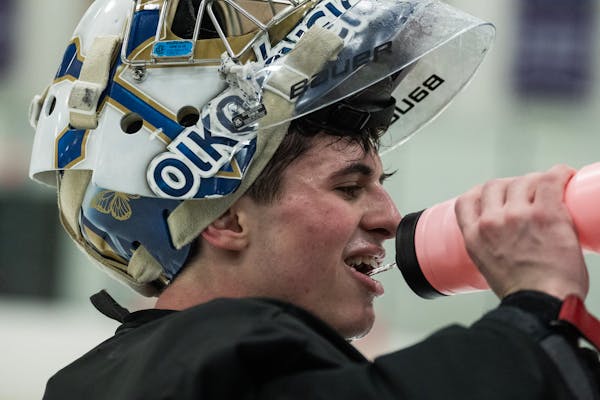 Chanhassen goaltender Kam Hendrickson will be on a hot spot Thursday morning, when his team plays at state for the first time.