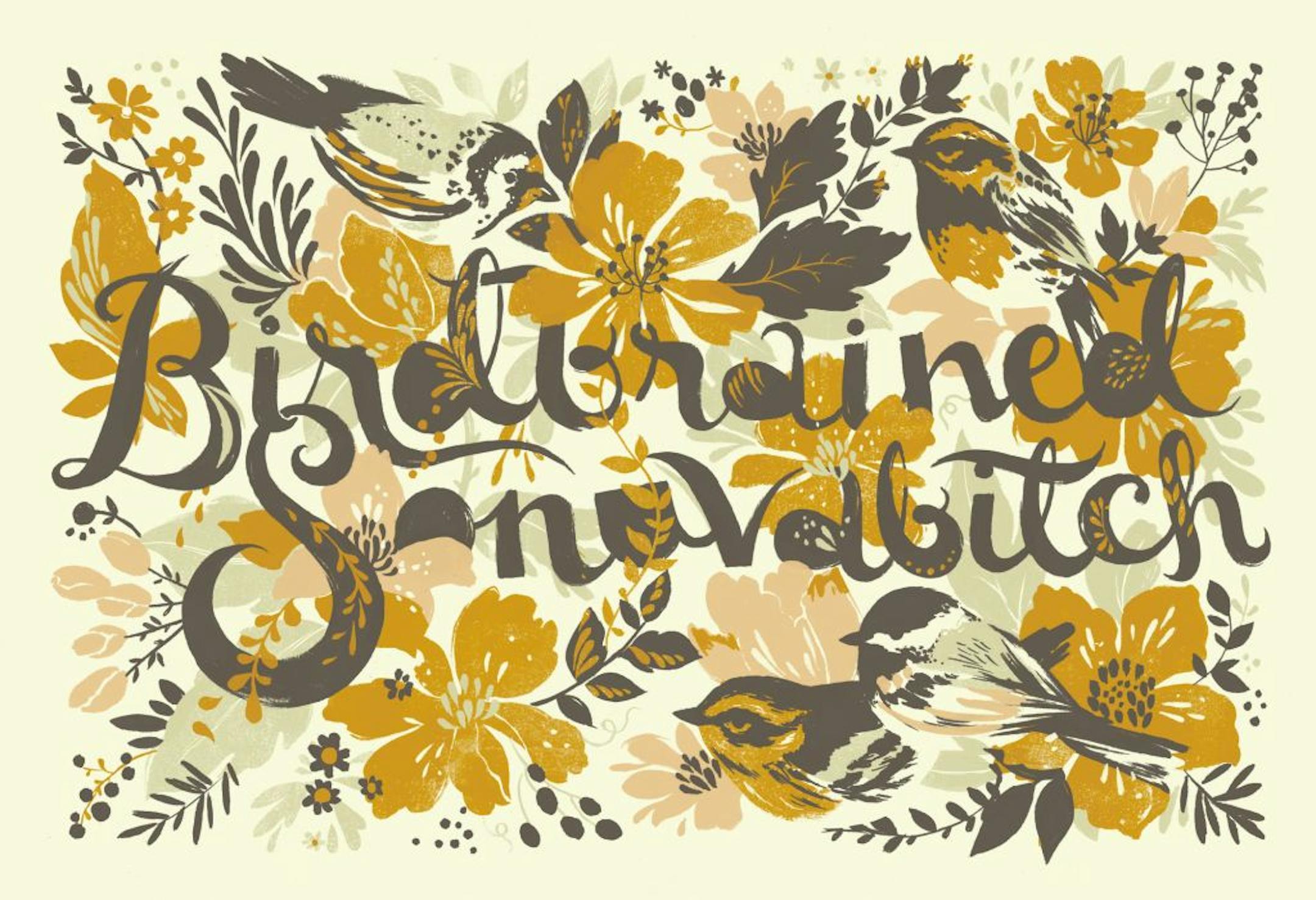 Teagan White works blue at "The Expletive Poster Show" at Light Grey Art Lab.