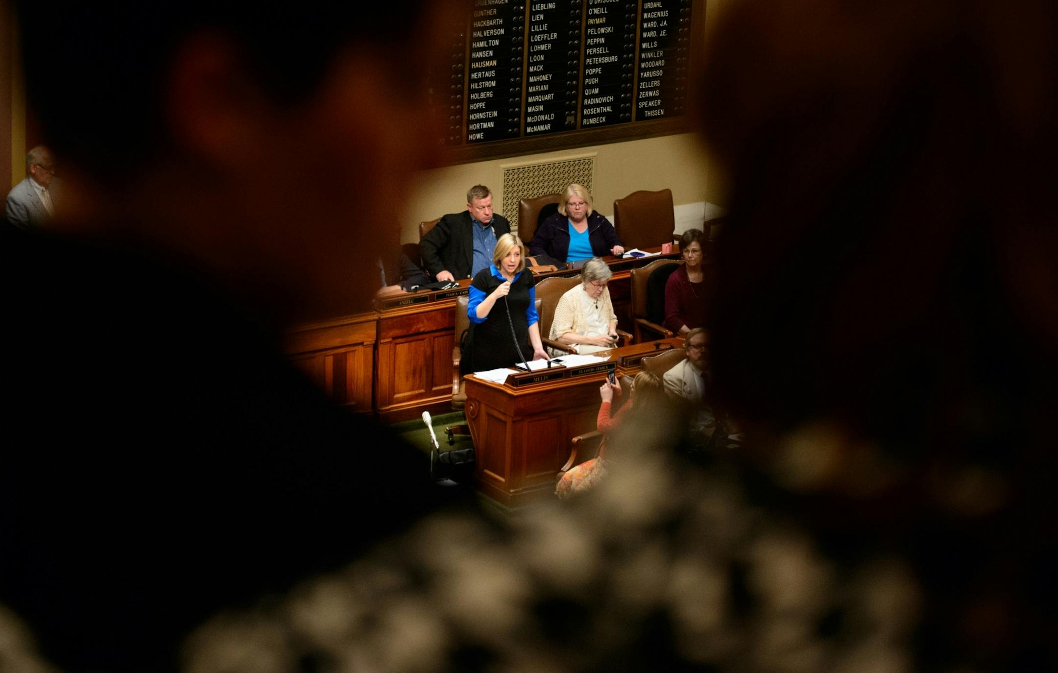 Medical marijuana advocates hugged as they watched bill author Rep. Carly Melin make her final statement on the floor. The House passed the medical marijuana bill by an overwhelmingly bipartisan vote of 86-39.