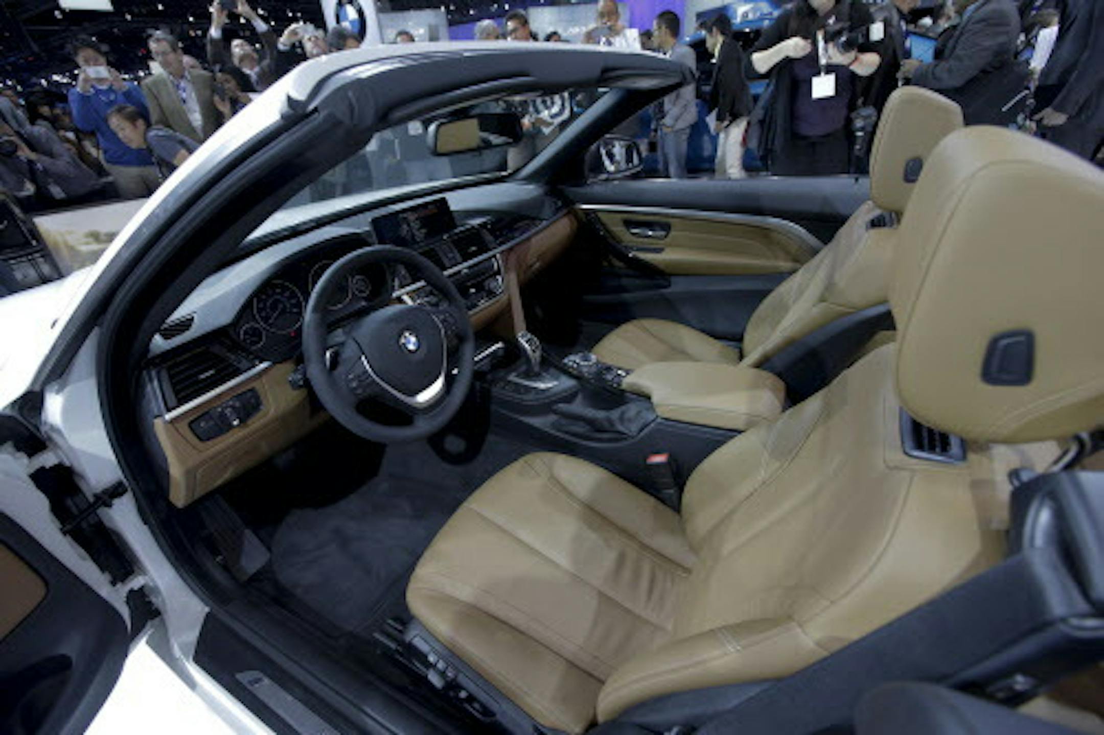 The 2014 BMW 428i is introduced at the Los Angeles Auto Show in Los Angeles, Wednesday, Nov. 20, 2013. (AP Photo/Chris Carlson)
