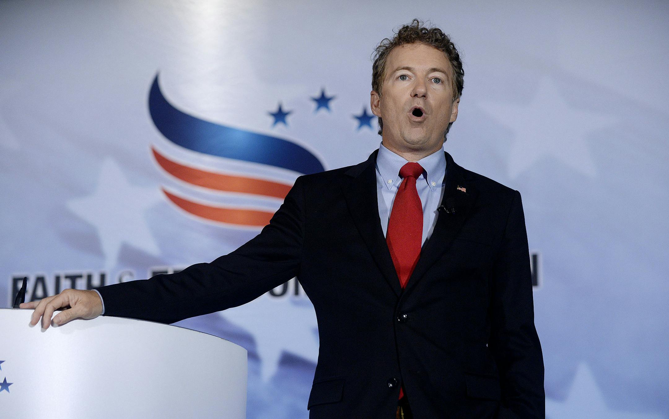 Announced Republican presidential candidate Senator Rand Paul speaks at the Faith & Freedom Coalition's "Road to Majority" conference June 18, 2015 at the Omni Shoreham Hotel in Washington, D.C. (Olivier Douliery/Abaca Press/TNS) ORG XMIT: 1169672