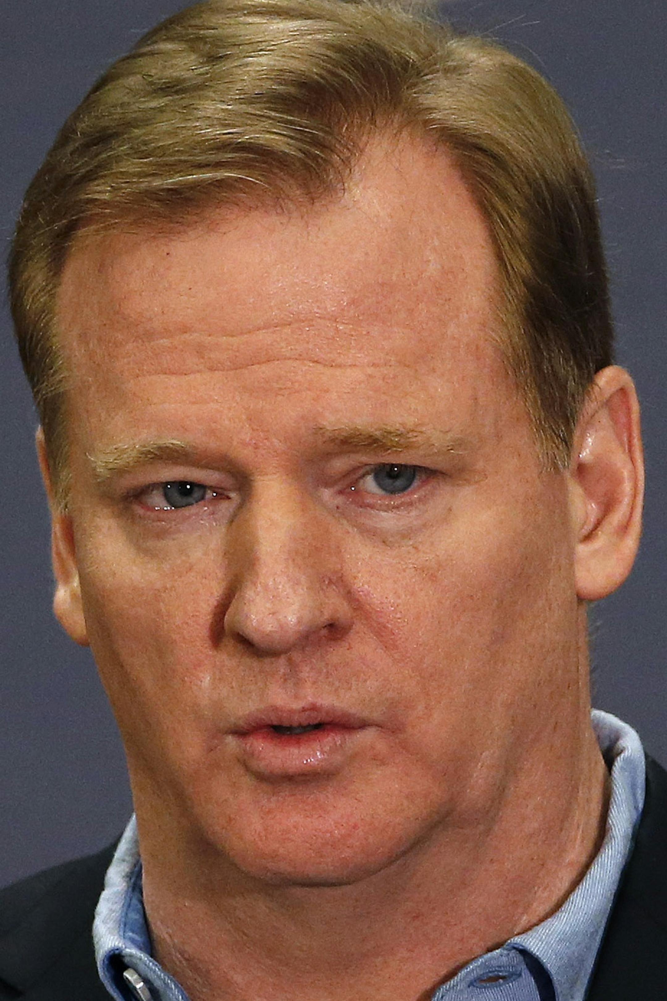 NFL Commissioner Roger Goodell answers a question at a news conference during the NFL Annual Meeting Wednesday, March 25, 2015, in Phoenix. (AP Photo/Ross D. Franklin) ORG XMIT: MIN2015040620272588