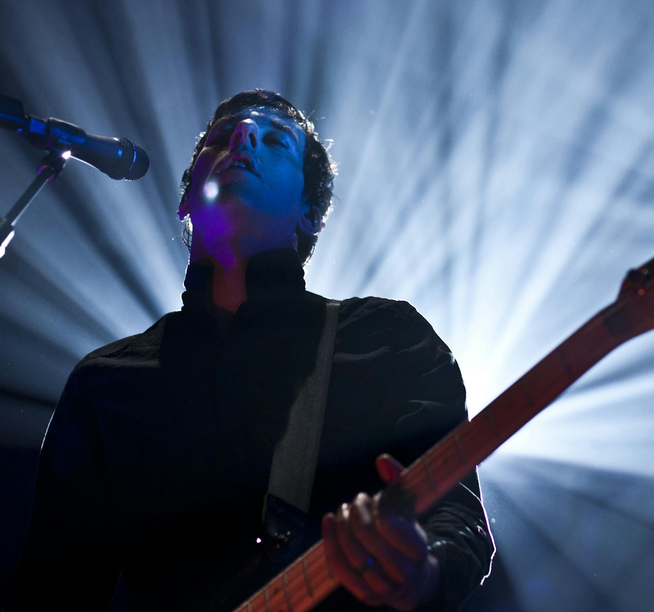 A Perfect Circle performs at the Hammerstein Ballroom in New York, July 12, 2011. Touring without a new album, A Perfect Circle mostly performed songs from its first release. (Ty Cacek/The New York Times) ORG XMIT: XNYT78