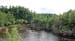 The St. Croix River cuts through a basalt gorge known as the Dalles of the St. Croix, part of the two Interstate State Parks.