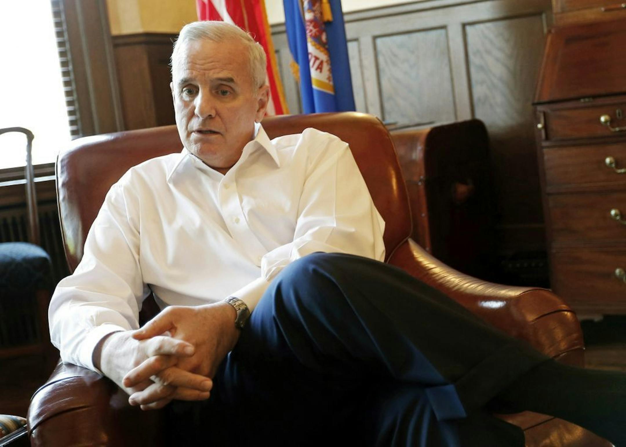 Gov. Mark Dayton, shown in May, said a special session should be held no later than the third week in January "or it gets to be so close to the regular session that it obviates the purpose of a special session."