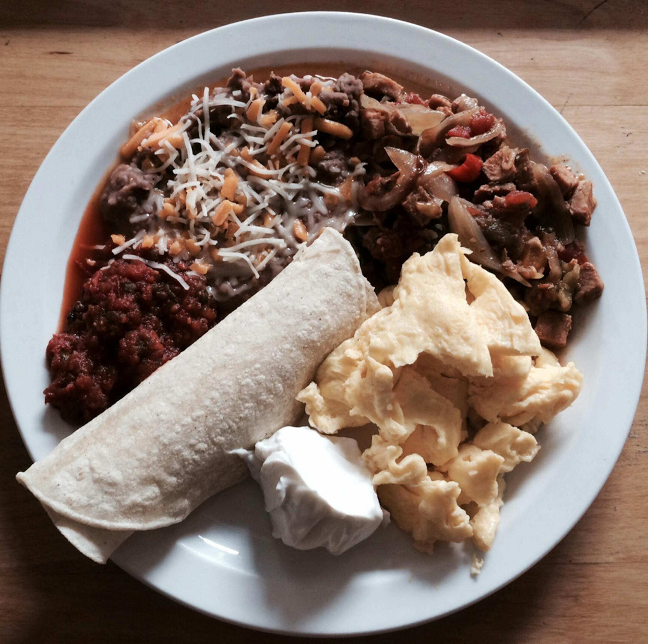 Breakfast carnitas from Moose & Sadie's. Photo by Rick Nelson