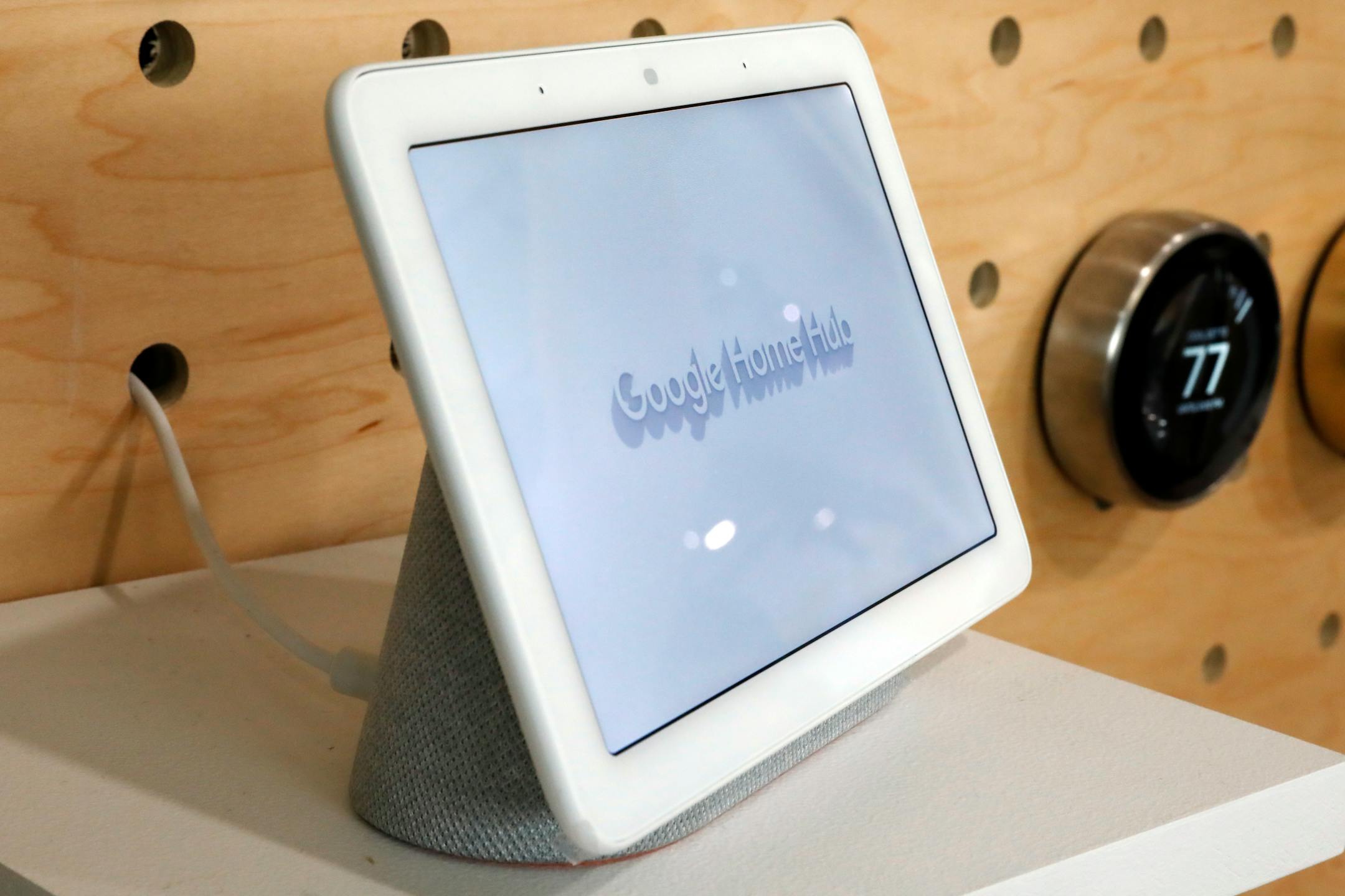 Pictured is a Google Home Hub. The Google Assistant voice command option will now be available to Xcel customers.