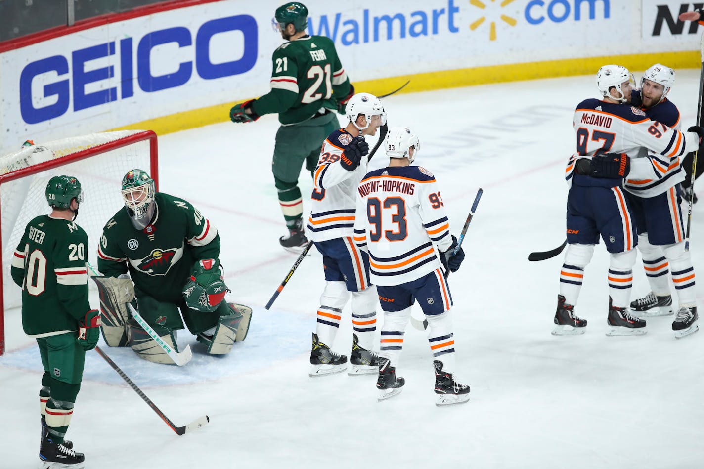 Edmonton center Leon Draisaitl taunted Wild defenseman Ryan Suter after he scored his second goal of the game in the third period