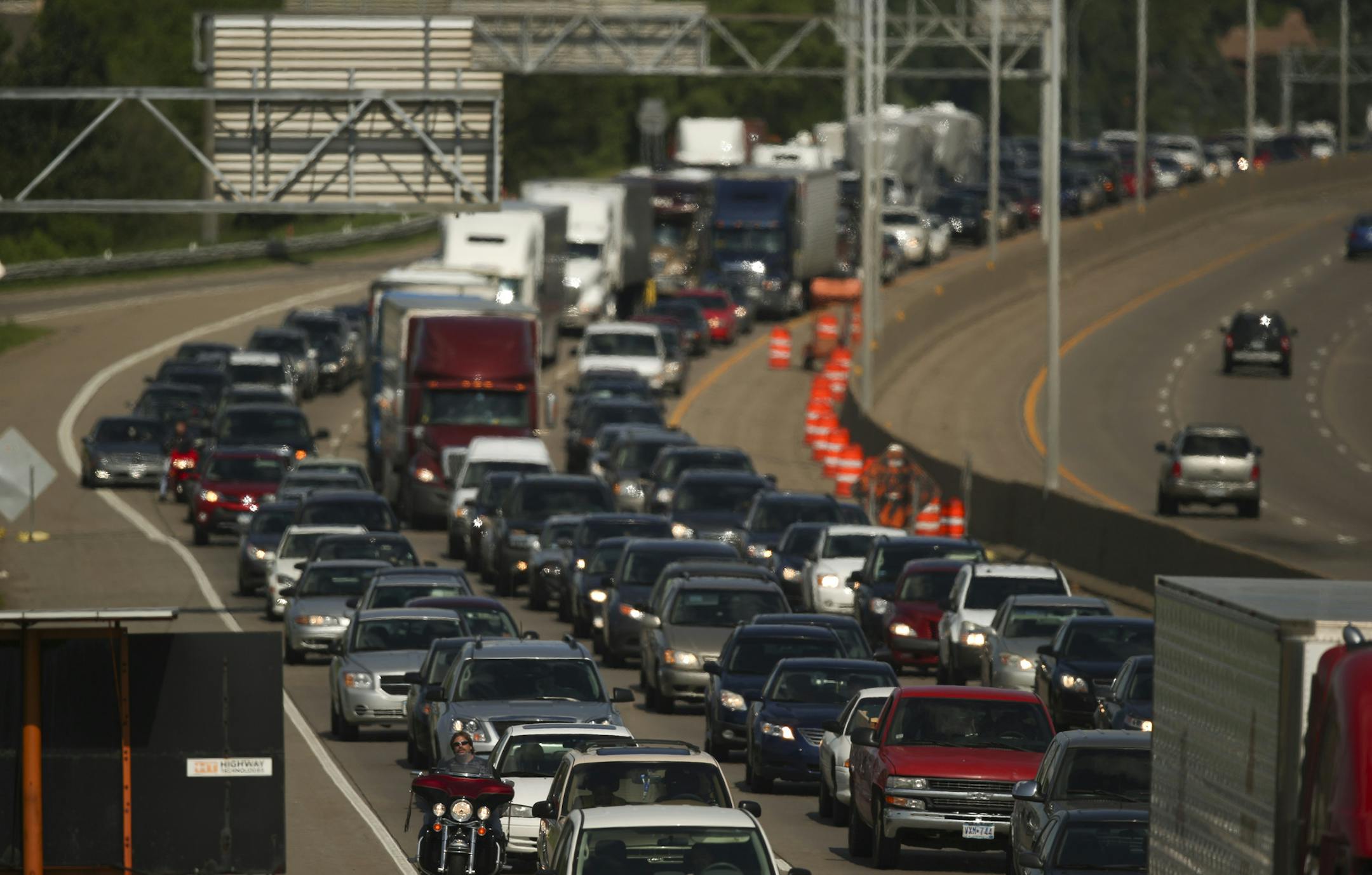 Rush hour on I-694.