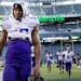 Anthony Barr walked off the field at the end of Sunday's game at the Jets. Barr was injured, and will not play vs. New Orleans.