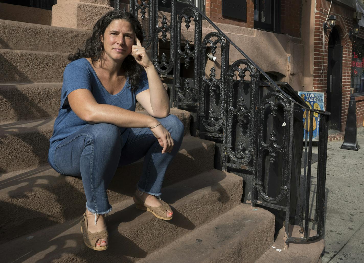 Rebecca Traister, a feminist writer, outside Stonewall Inn in New York, Sept. 20, 2018. Traister's new book, &#xec;Good and Mad: The Revolutionary Power of Women&#xed;s Anger&#xee; traces the complicated history of female fury, and what that fury has meant for social progress, starting with the suffragist and abolitionist movements of the 19th century and ending with the resistance to the Trump administration. (James Estrin/The New York Times)