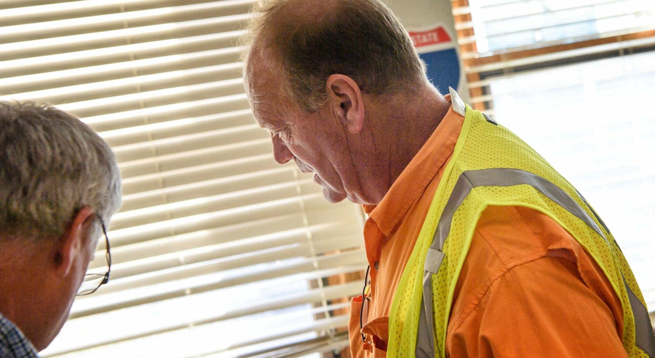 Daniel Berg, utility operations supervisor held examples of underground fresh water pipes damaged by electrolysis in Duluth.