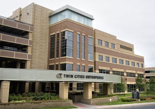 Twin Cities Orthopedics in Edina includes urgent care, physical therapy, clinic and surgery space.