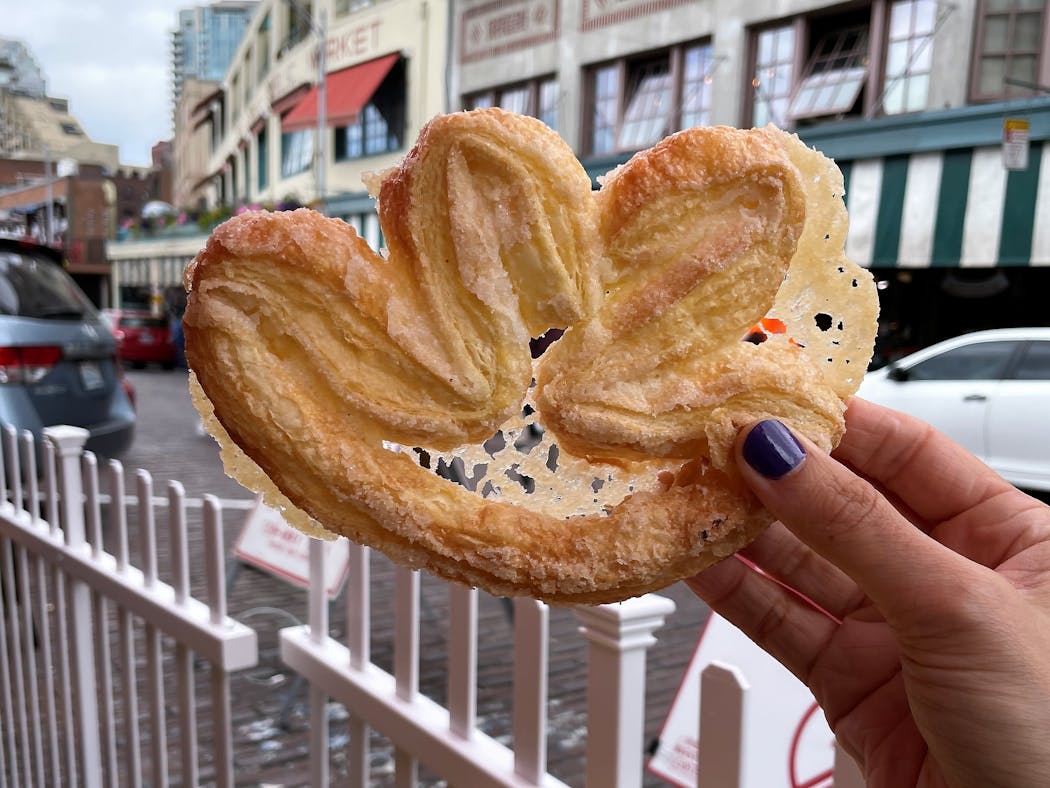 A vegan palmier from Three Girls Bakery in Pike Place Market.