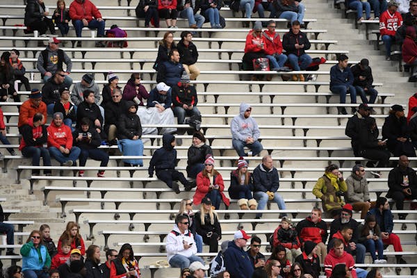 Maryland fans watch the action against Rutgers during the final home game at Maryland Stadium in College Park, Md., on Nov. 26, 2016. MUST CREDIT: Was