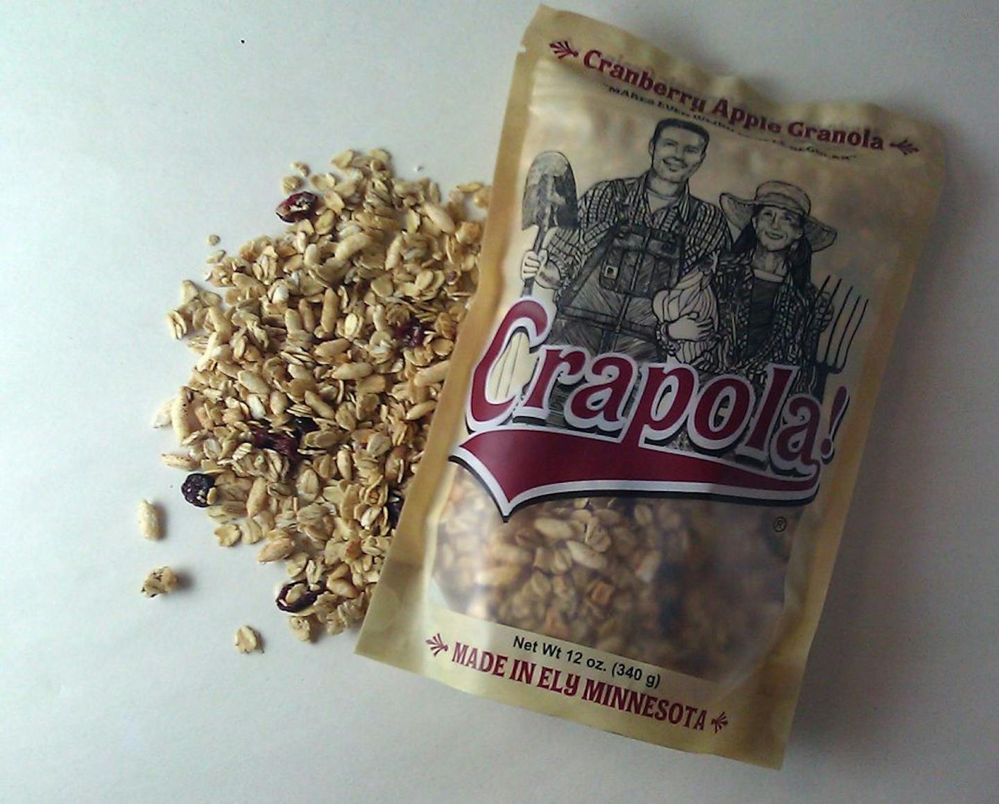 Crapola! granola, for locally sourced in Taste.