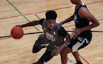 Demarion Watson-Saulsberry (23) played for the Grassroots Sizzle during the Minnesota Showcase tournament in Bloomington, Minn., on Friday, May 21, 20