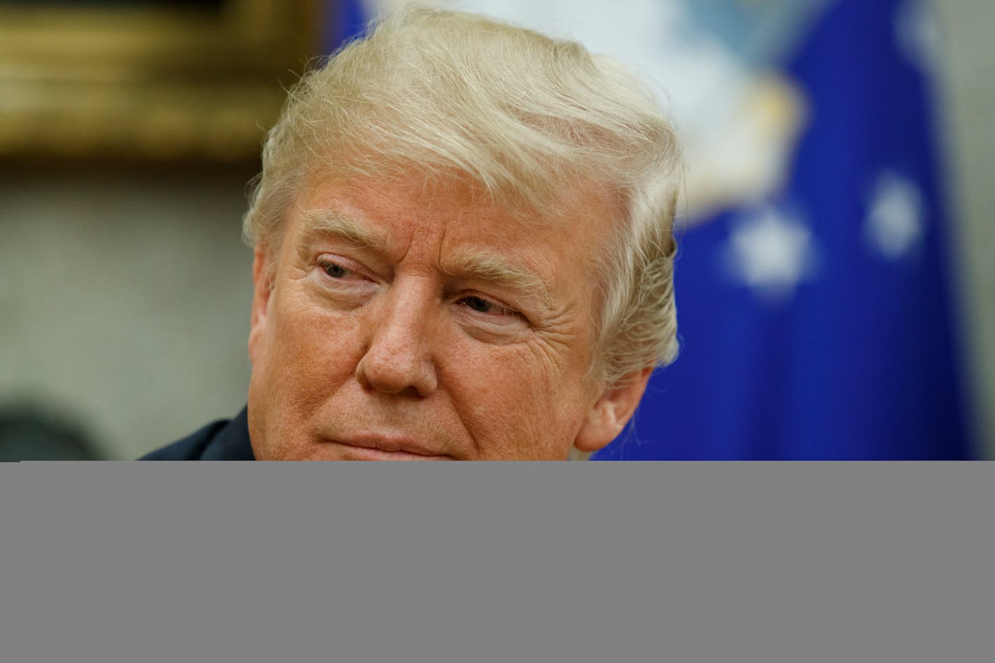 President Donald Trump in the Oval Office.